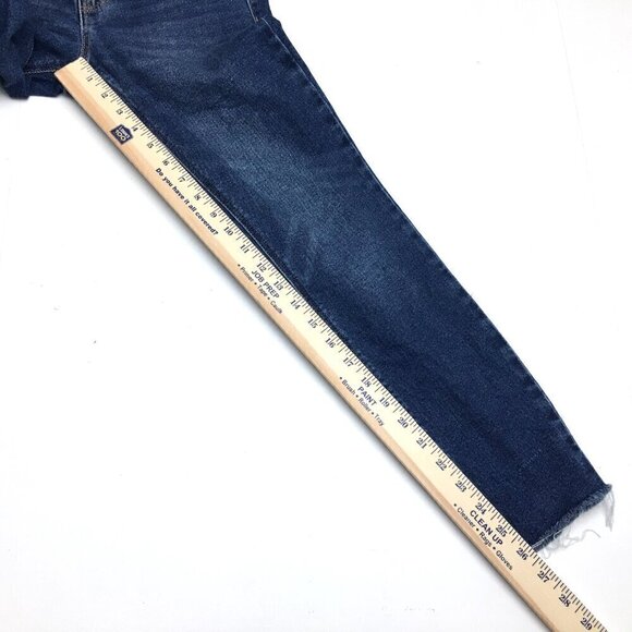Old Navy Women's Jeans Rockstar Super Skinny Mid Rise Fray Hems size 2 length 26 - Picture 5 of 8